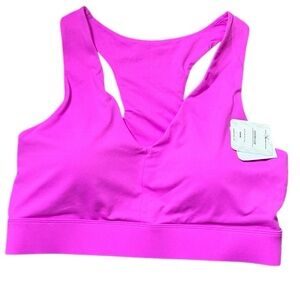 NWT Women’s Fabletics On-The-Go Midi Medium Sports Bra Pink Escape Size XXL